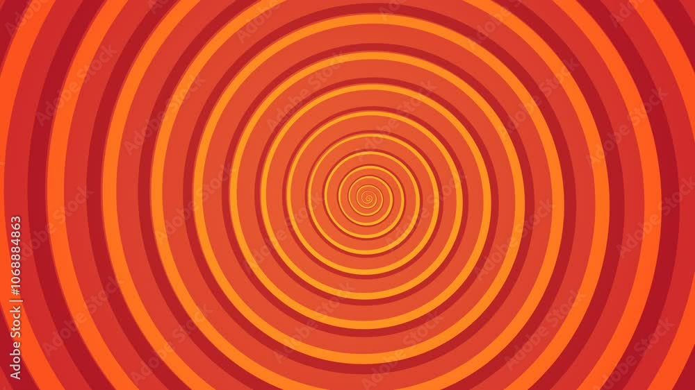 Animation loop of a rotating round spiral in red Animation loop of a rotating round spiral in red