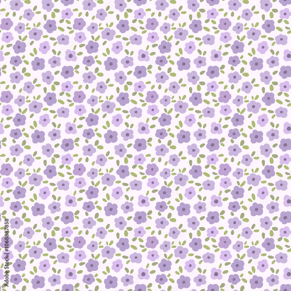 Fototapeta premium Seamless pattern, pastel color flowers,pattern for fabric, for background, for notebook cover