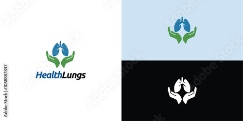 Lungs logo.  lungs  care logo designs for medical service and consult