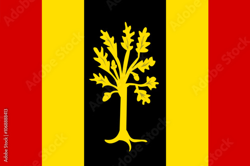 Flag of Waalwijk Municipality (North Brabant or Noord-Brabant province, Kingdom of the Netherlands, Holland)  photo