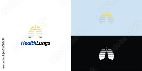 Lungs logo.  lungs  care logo designs for medical service and consult