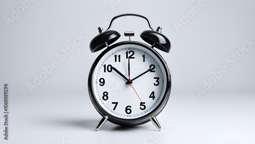 Alarm clock on white background. Time concept