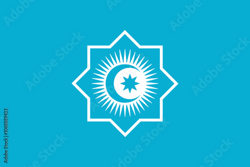 Türk Devletleri Teşkilatı ve Türk Konseyi Bayrağı, yeni logo. Translation: Organization of Turkish States and Flag of the Turkic Council new logo