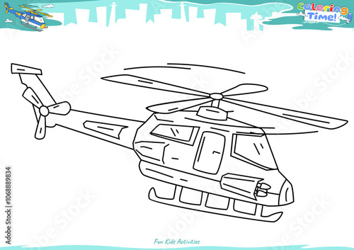 Lets color it Combat Helicopter 3