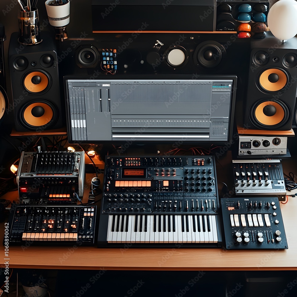 Professional Audio Music Mixing Studio Equipment and Devices Professional Audio Music Mixing Studio Equipment and Devices