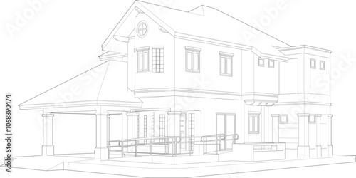 3D illustration of residential project