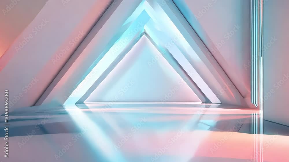 Abstract geometric shapes with soft lighting on a smooth surface. Abstract geometric shapes with soft lighting on a smooth surface.