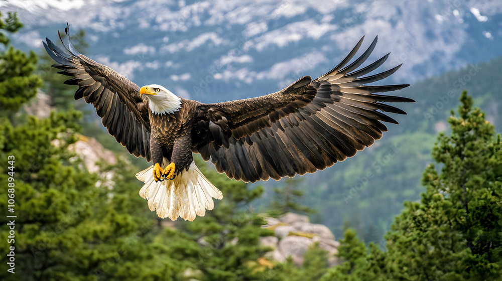 Obraz premium bald eagle in flight