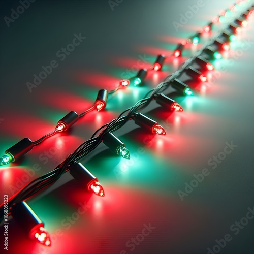 Christmas lights shine photo