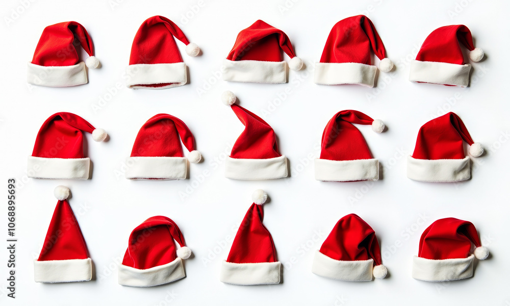 Christmas Santa Hats Pattern Christmas Santa Hats Pattern