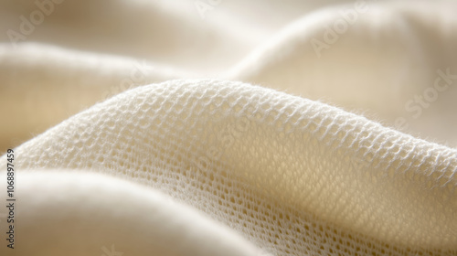 close up of fabric showcasing its unique texture and moisture wicking properties photo