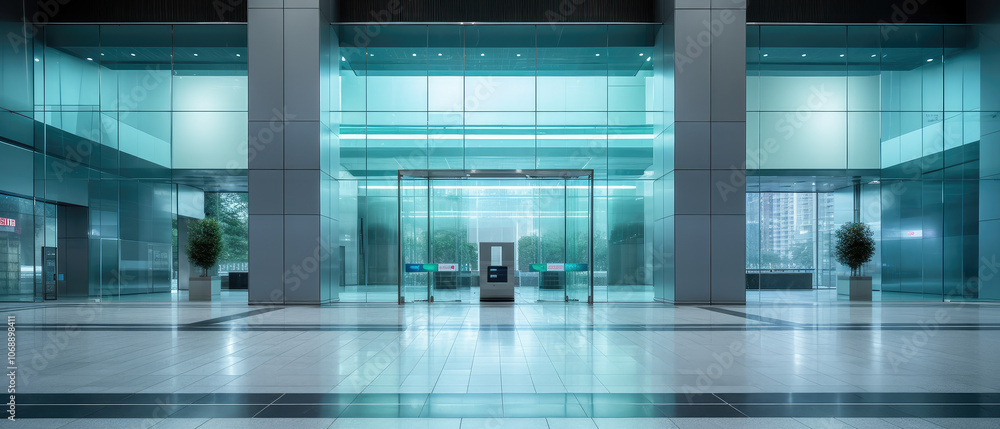 Sleek Modern Office Building Entrance