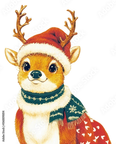 PNG Rudolph the Red-Nosed Reindeer background animal. photo