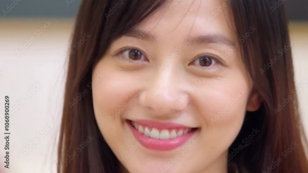 The expressions of beautiful and cute Asian women are very adorable The expressions of beautiful and cute Asian women are very adorable