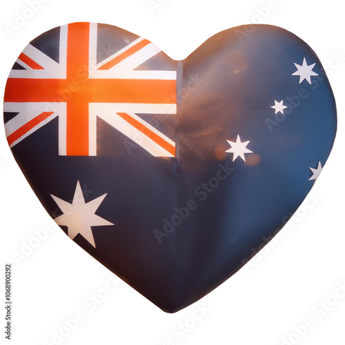 Obraz na płótnie Australia flag in heart shape.
w salonie