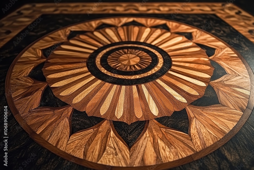 Intricate Wood Inlay Art Deco Inspired Design Intricate Wood Inlay Art Deco Inspired Design
