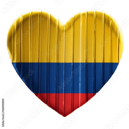 Obraz na płótnie Colombia flag in heart shape.
w salonie