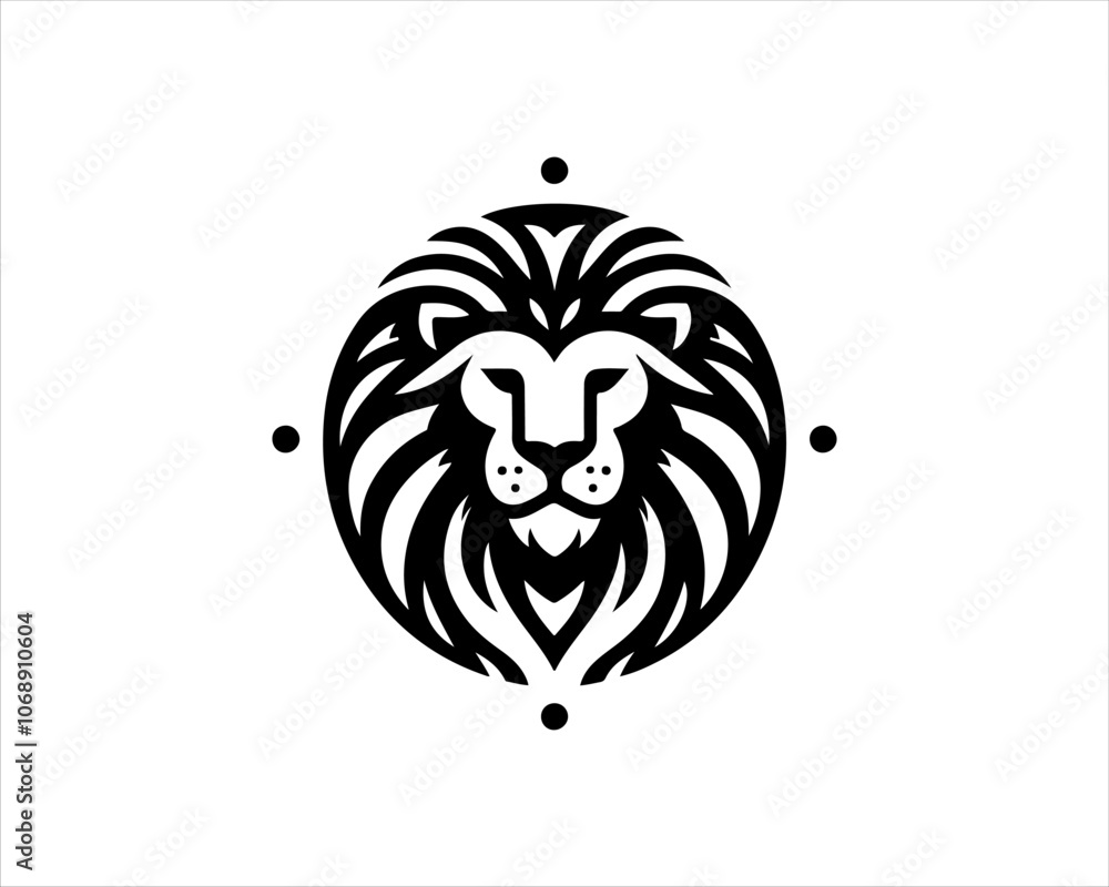 Lion logo design vector template. Lion head logo design icon symbol vector illustration Lion logo design vector template. Lion head logo design icon symbol vector illustration