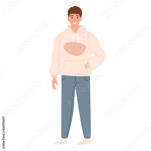 Man dressed in style with Vector illustration