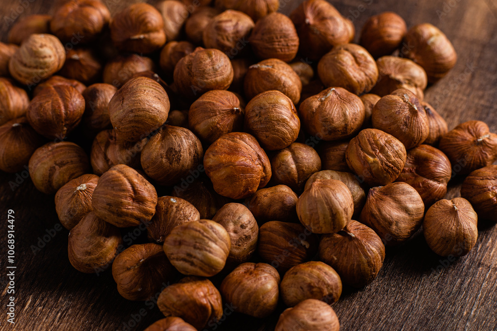 Raw, unshelled hazelnuts close-up. Hazelnut Raw, unshelled hazelnuts close-up. Hazelnut