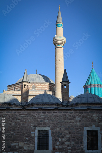 Building of Mevlana Museum Mosque in Konya Turkey photo