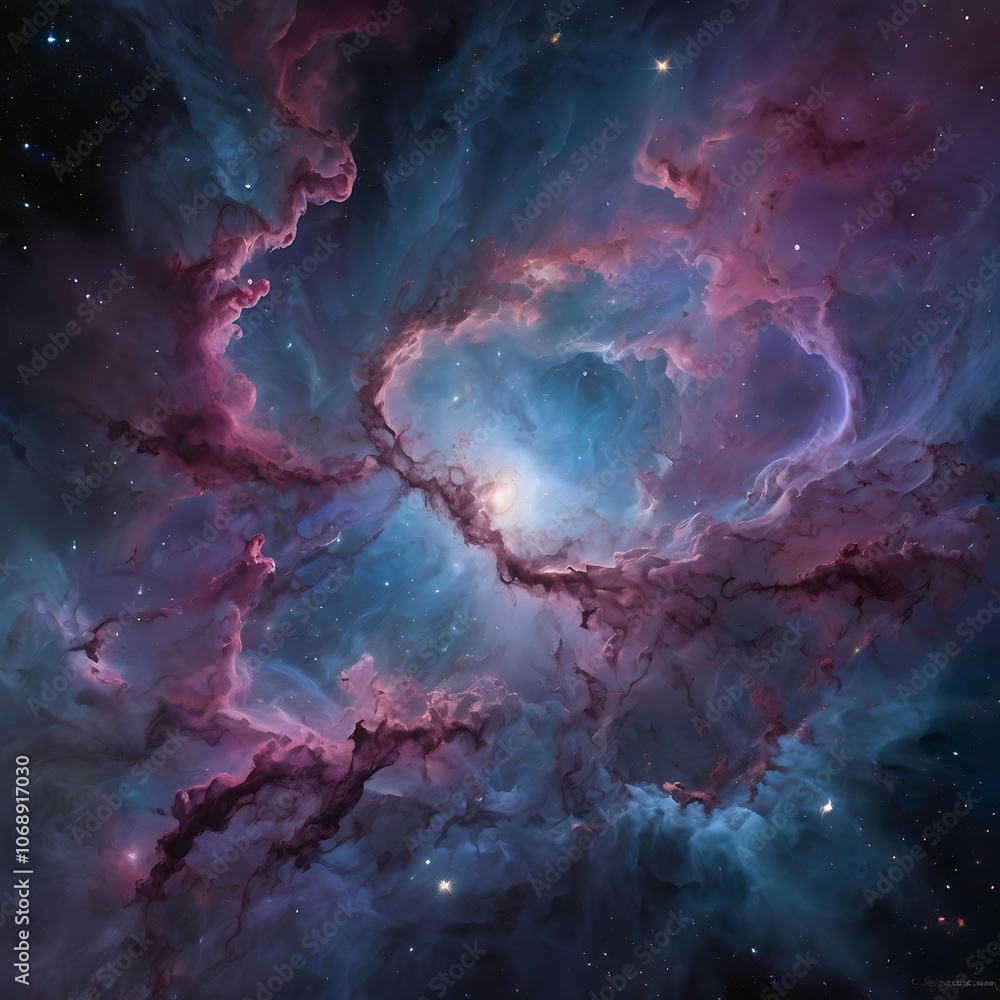 Fototapeta premium Brainstorming as a Cosmic Nebula