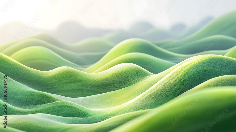 Lifelike grassy hills with gentle curves isolated background for easy application to different settings Lifelike grassy hills with gentle curves isolated background for easy application to different settings