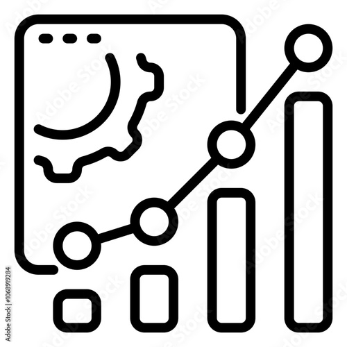 Optimization icon, Line icon style