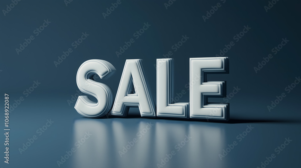 Elegant White SALE Text on Blue Background Elegant White SALE Text on Blue Background