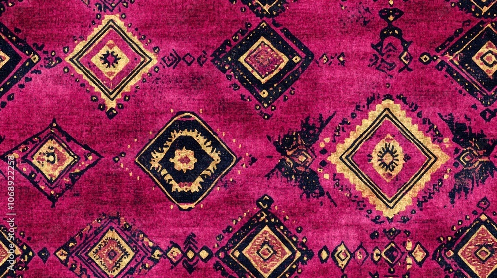Vibrant pink bohemian pattern showcasing intricate geometric and abstract designs perfect for textile applications home decor fashion Vibrant pink bohemian pattern showcasing intricate geometric and abstract designs perfect for textile applications home decor fashion