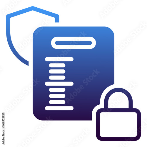 Secure Data icon, gradient icon style