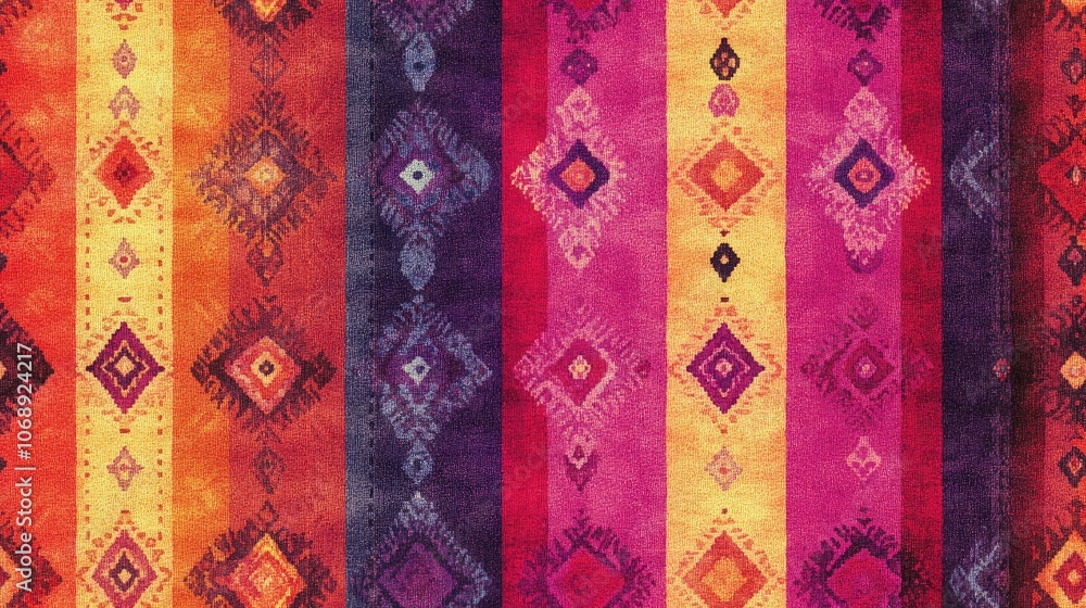 Seamless kaleidoscope mosaic pattern featuring tribal stripes ethnic design for textiles and wallpapers Seamless kaleidoscope mosaic pattern featuring tribal stripes ethnic design for textiles and wallpapers