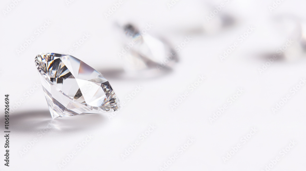 A close-up view of sparkling diamonds arranged aesthetically, showcasing their clarity and brilliance against a subtle background. A close-up view of sparkling diamonds arranged aesthetically, showcasing their clarity and brilliance against a subtle background.
