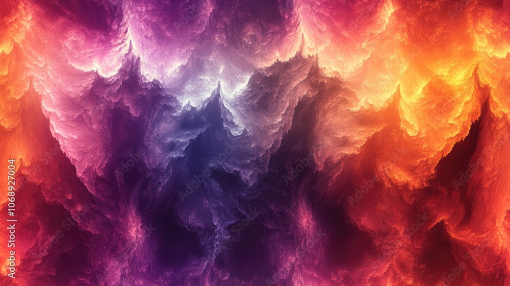 Obraz premium Seamless abstract dye fabric pattern featuring vibrant fractal textures ideal for creative design projects imagination artistic expression