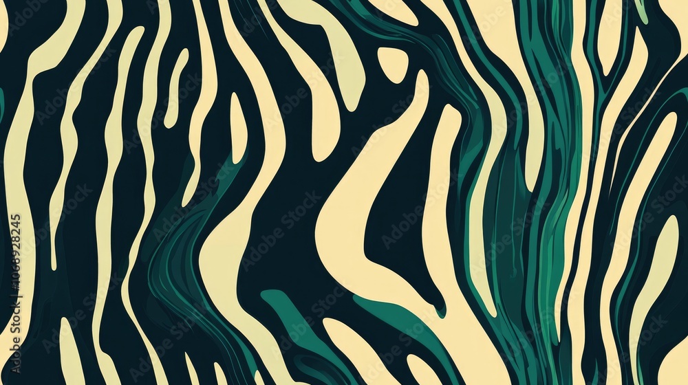 Colorful zebra skin seamless pattern featuring deep green hues perfect for luxurious fabric design and safari inspired fashion artwork Colorful zebra skin seamless pattern featuring deep green hues perfect for luxurious fabric design and safari inspired fashion artwork