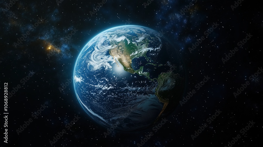 Fototapeta premium Blue Marble Earth's Cosmic Portrait