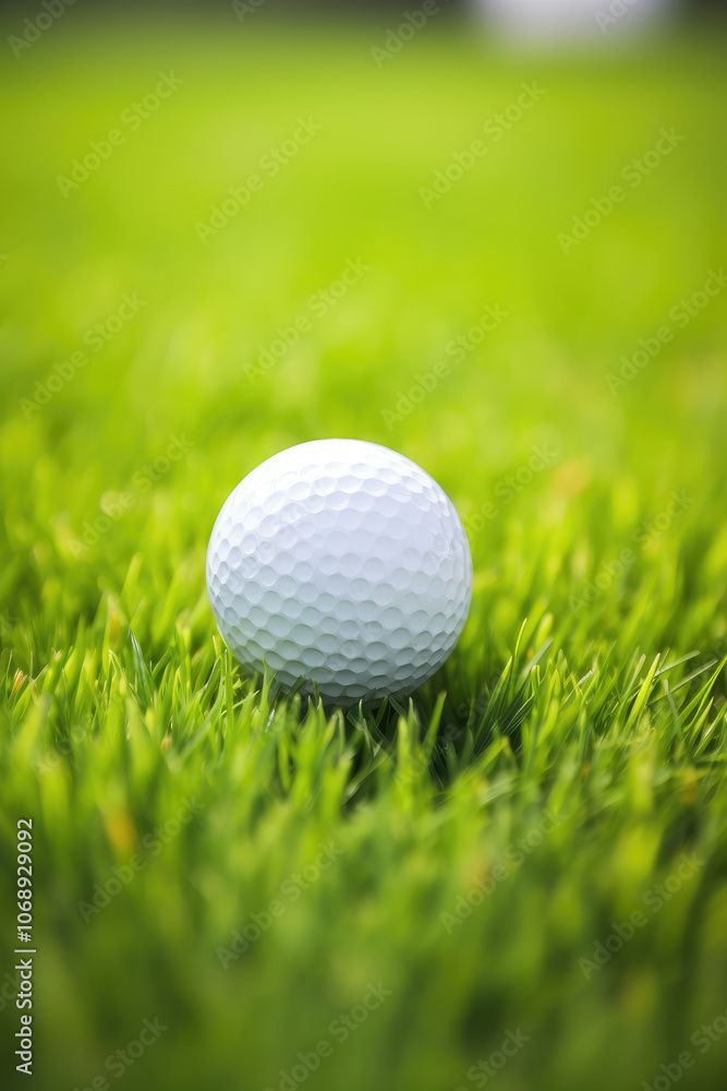 Pristine Golf Ball Awaiting the Perfect Swing Pristine Golf Ball Awaiting the Perfect Swing