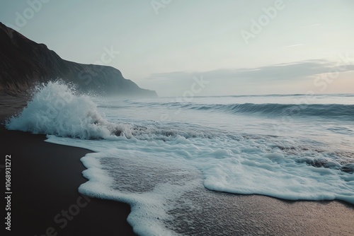 Vue aérienne des vagues océaniques.. photo