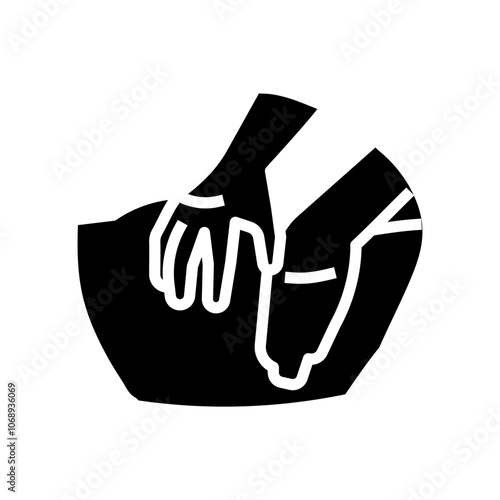 glutes massage therapy glyph icon vector. glutes massage therapy sign. isolated symbol illustration