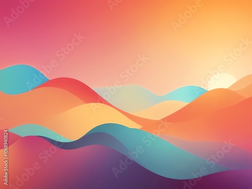 Abstract Sunset Landscape