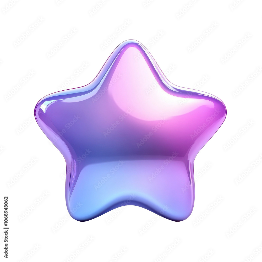 Luminous Star, iridescent hues blend in smooth glossy finish, conveying vibrant, dreamy allure, minimalist aesthetic. Isolated on white background or PNG Luminous Star, iridescent hues blend in smooth glossy finish, conveying vibrant, dreamy allure, minimalist aesthetic. Isolated on white background or PNG