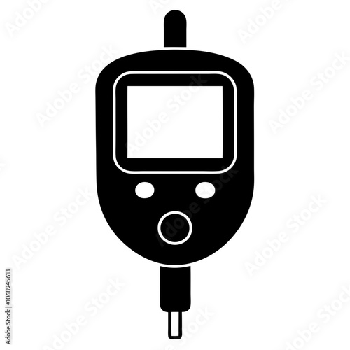 A Glucometer silhouette vector illustration 
