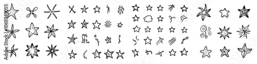 A hand-drawn star icon suitable for use in design, decoration, apparel, infographics, scrapbooks, yearbooks, and as an inspiration for children and teens