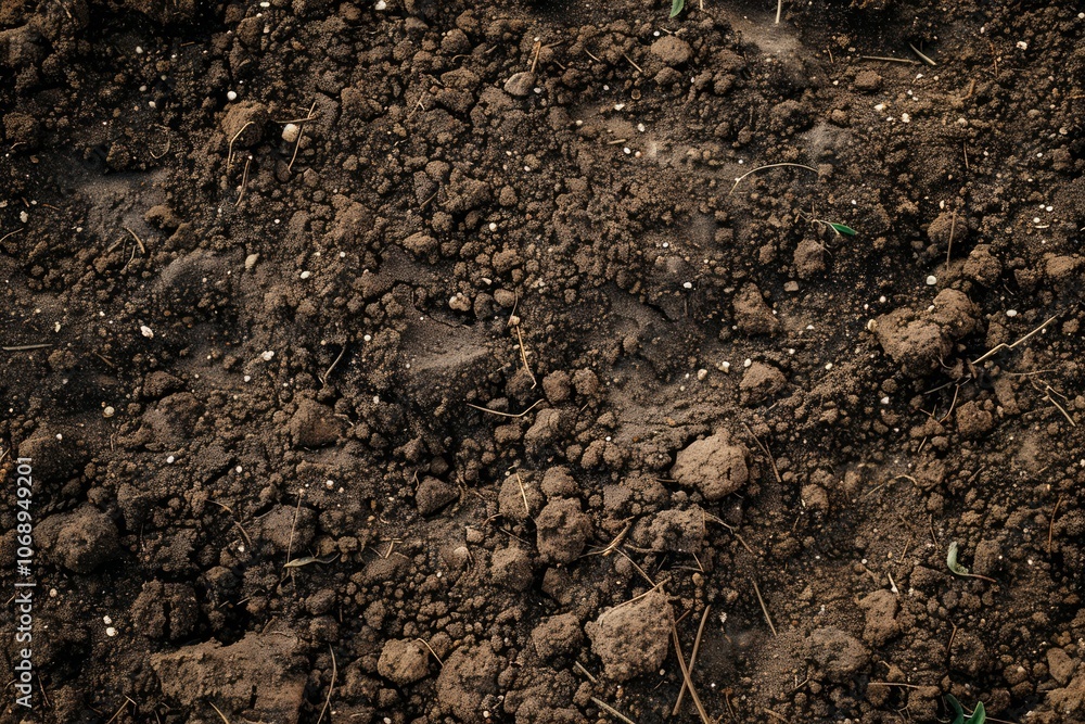 Photo of Brown soil dirt surface. Background texture for backdrops or mapping