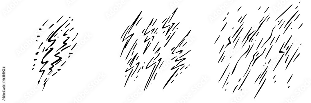 Thunderstorm lightning bolt hand drawn icon for electricity power energy flash strike illustration Thunderstorm lightning bolt hand drawn icon for electricity power energy flash strike illustration