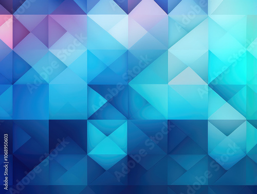 Modern Blue Triangular Mosaic Design Concept