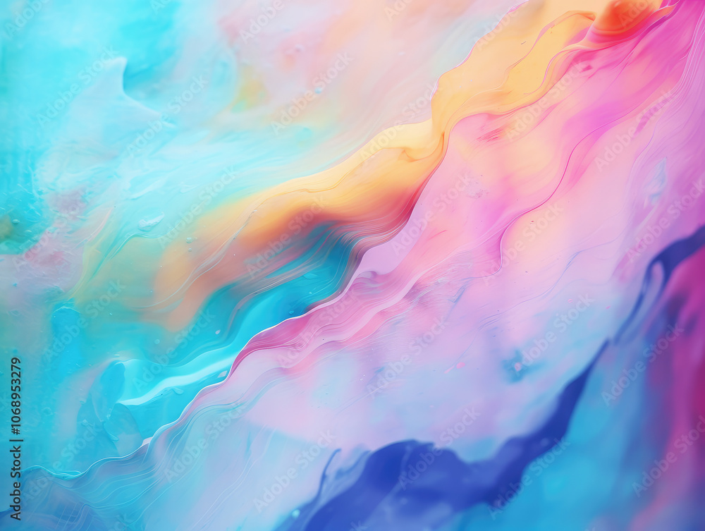 Vibrant Color Waves in Abstract Flowing Art Vibrant Color Waves in Abstract Flowing Art