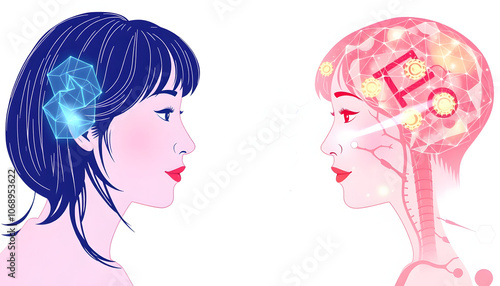 mental health and psychology isolated with white shades, png photo