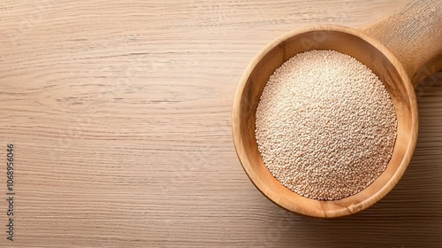 Rustic Risotto Ingredients on Wooden Background photo