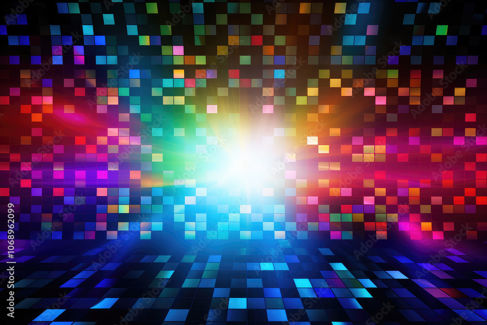 Vibrant Pixel Explosion in Digital Space Vibrant Pixel Explosion in Digital Space